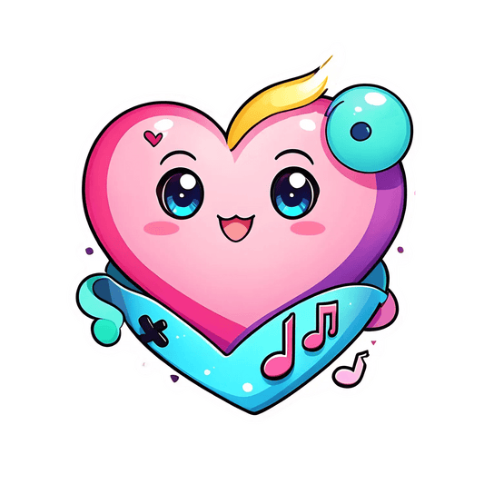Heart Emoji Sticker - Cute UV DTF - Heat Press Transfer