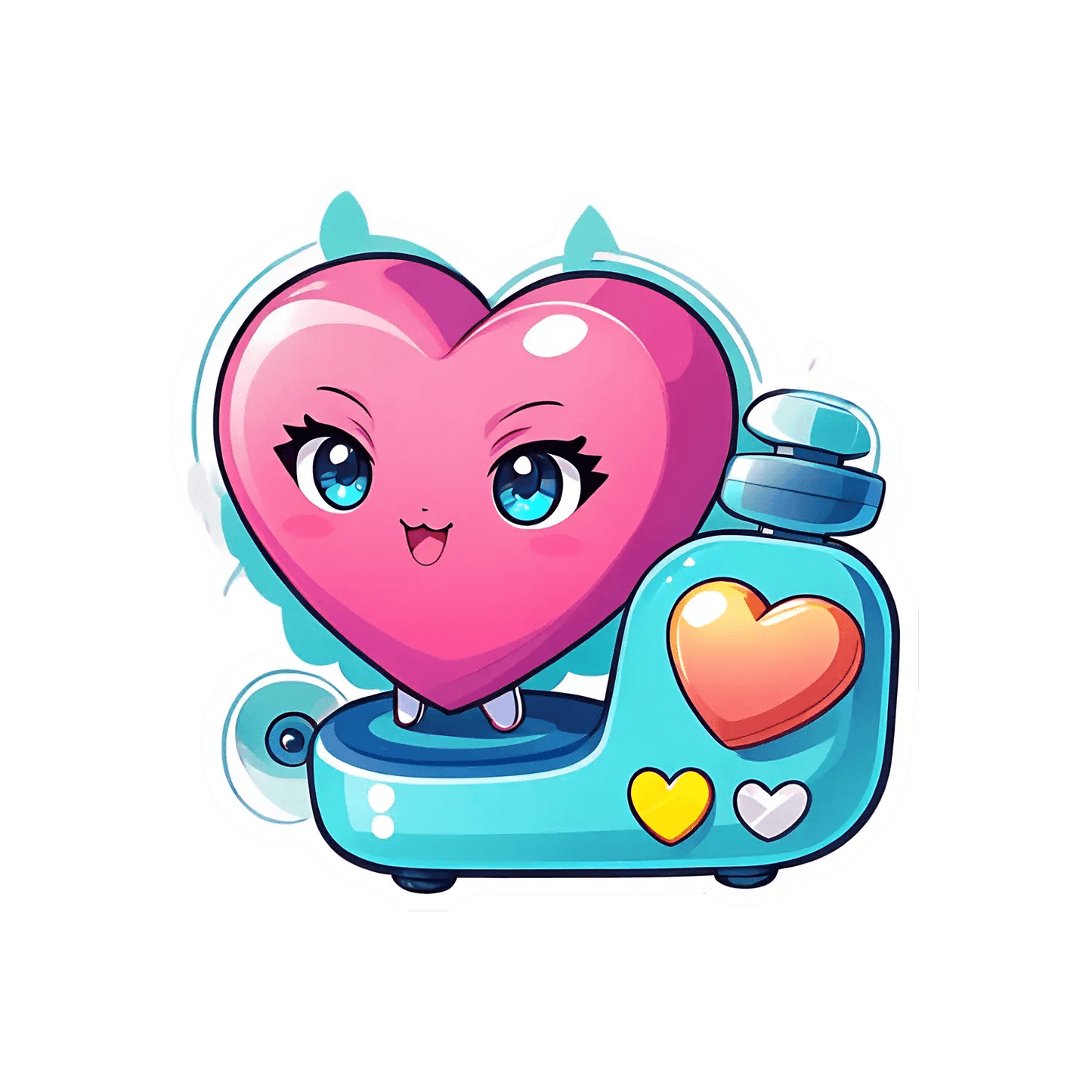 Heart Emoji Sticker - Cute and Vibrant - Heat Press Transfer