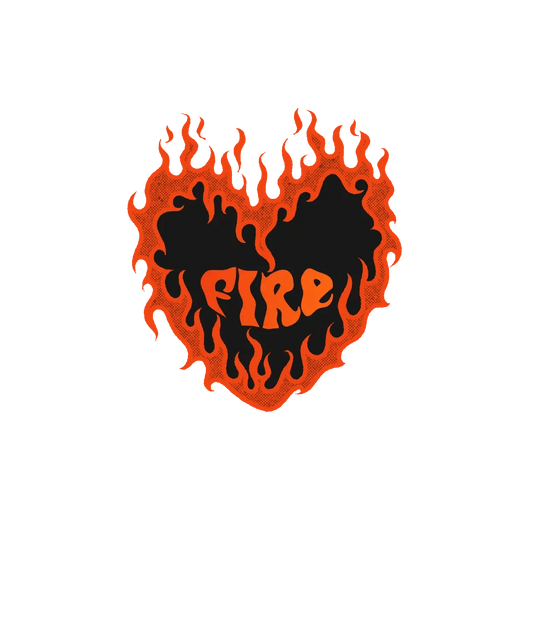 Heart of Fire - DTF Ready to Press - Heat Press Transfer