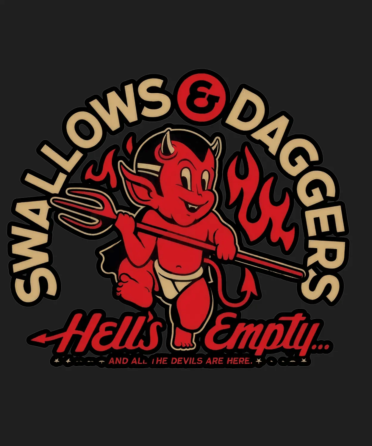 Hell's Empty Devil - DTF Ready to Press (black_bg)