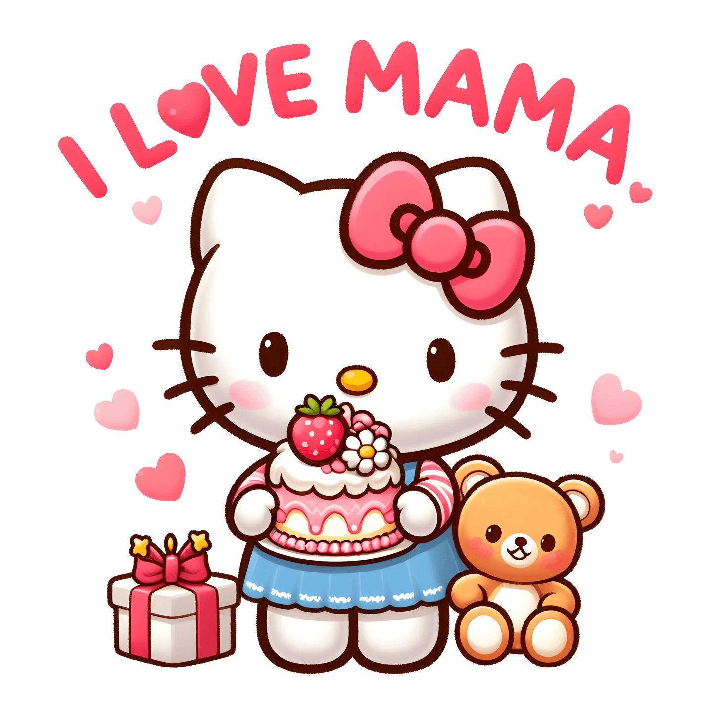 Hello Kitty Mother's Day Design - DTF Ready To Press - Heat Press Transfer