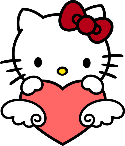 Hello Kitty Valentine Design - DTF Ready To Press - Heat Press Transfer