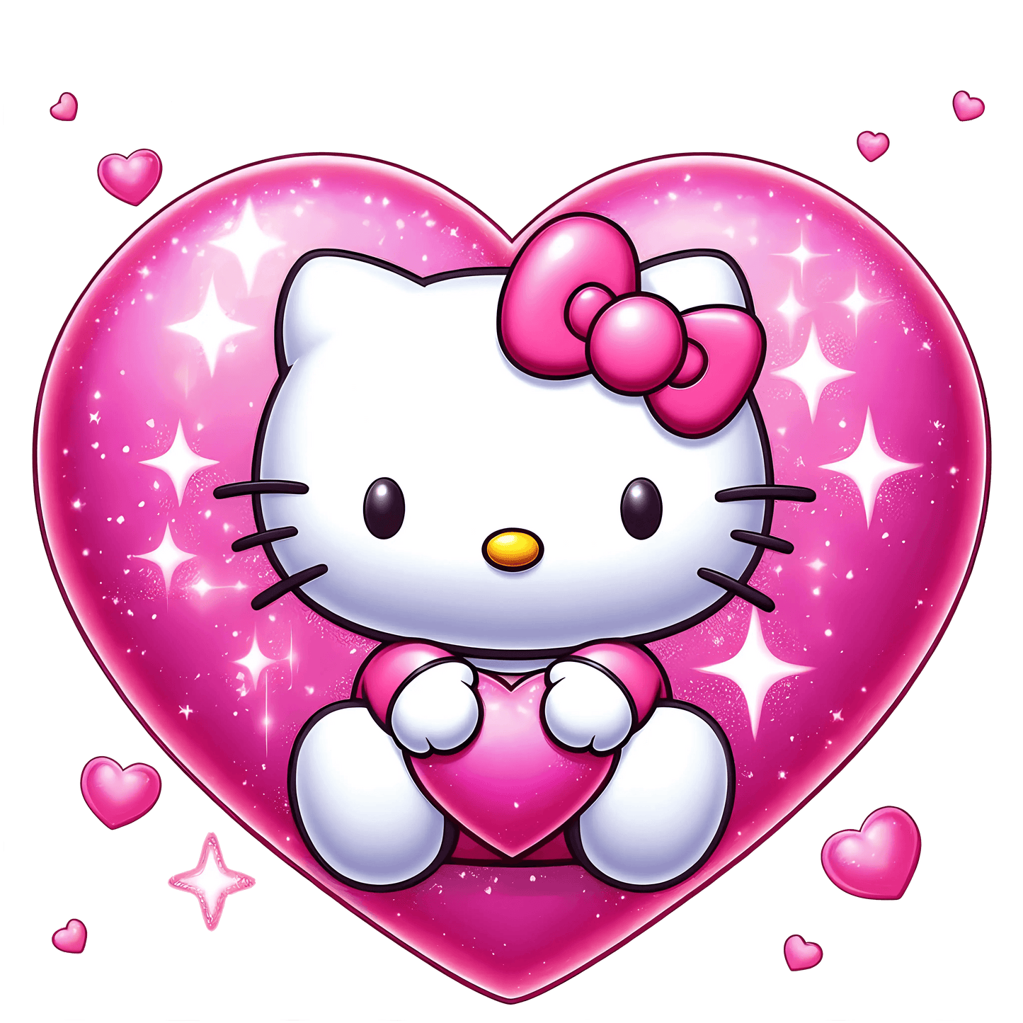 Hello Kitty XOXO Valentine's Day Design - DTF Ready To Press - Heat Press Transfer