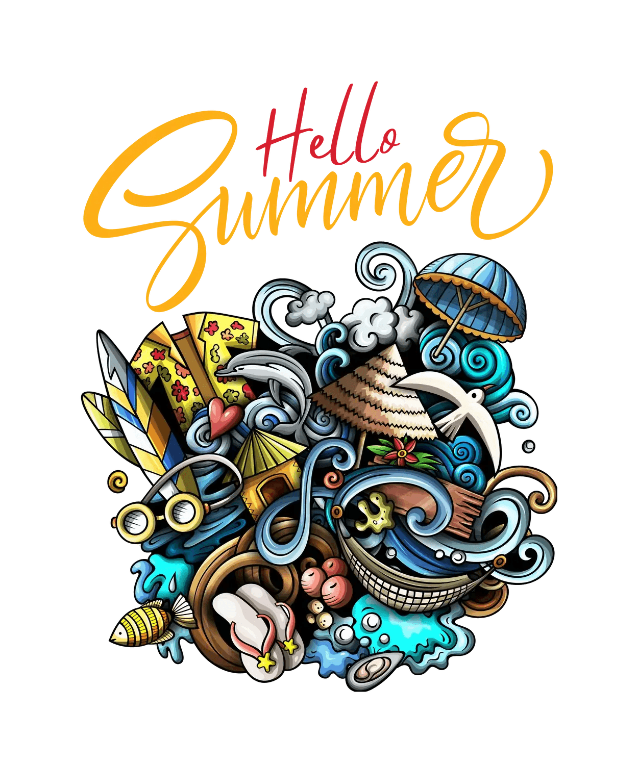 Hello Summer - DTF Ready to Press (original)