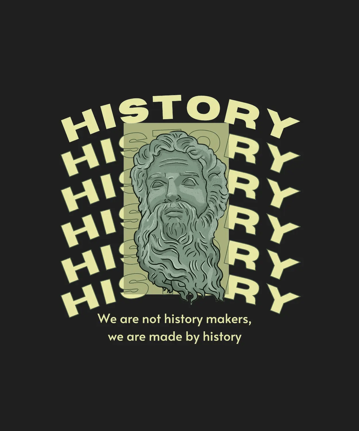 History Quote - DTF Ready to Press (black_bg)