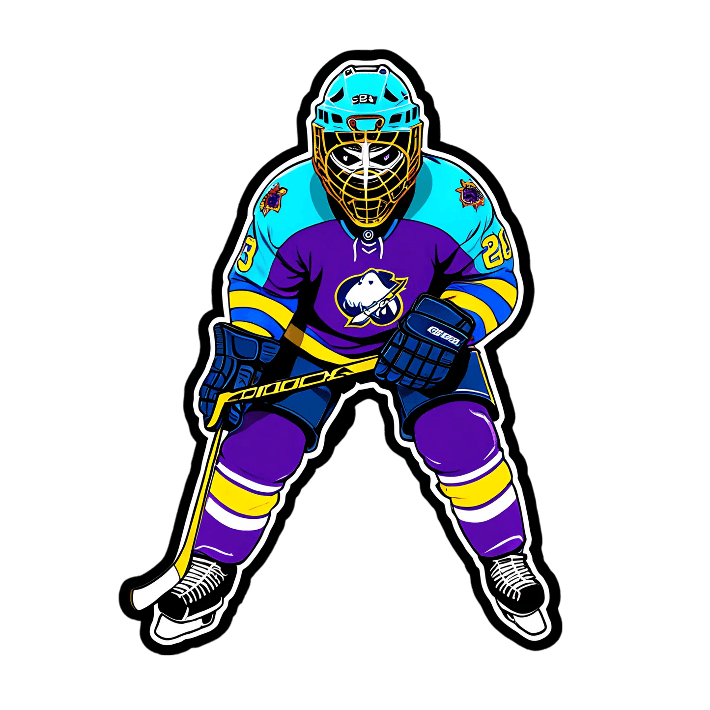 Hockey Goalie UV - Sticker - Heat Press Transfer