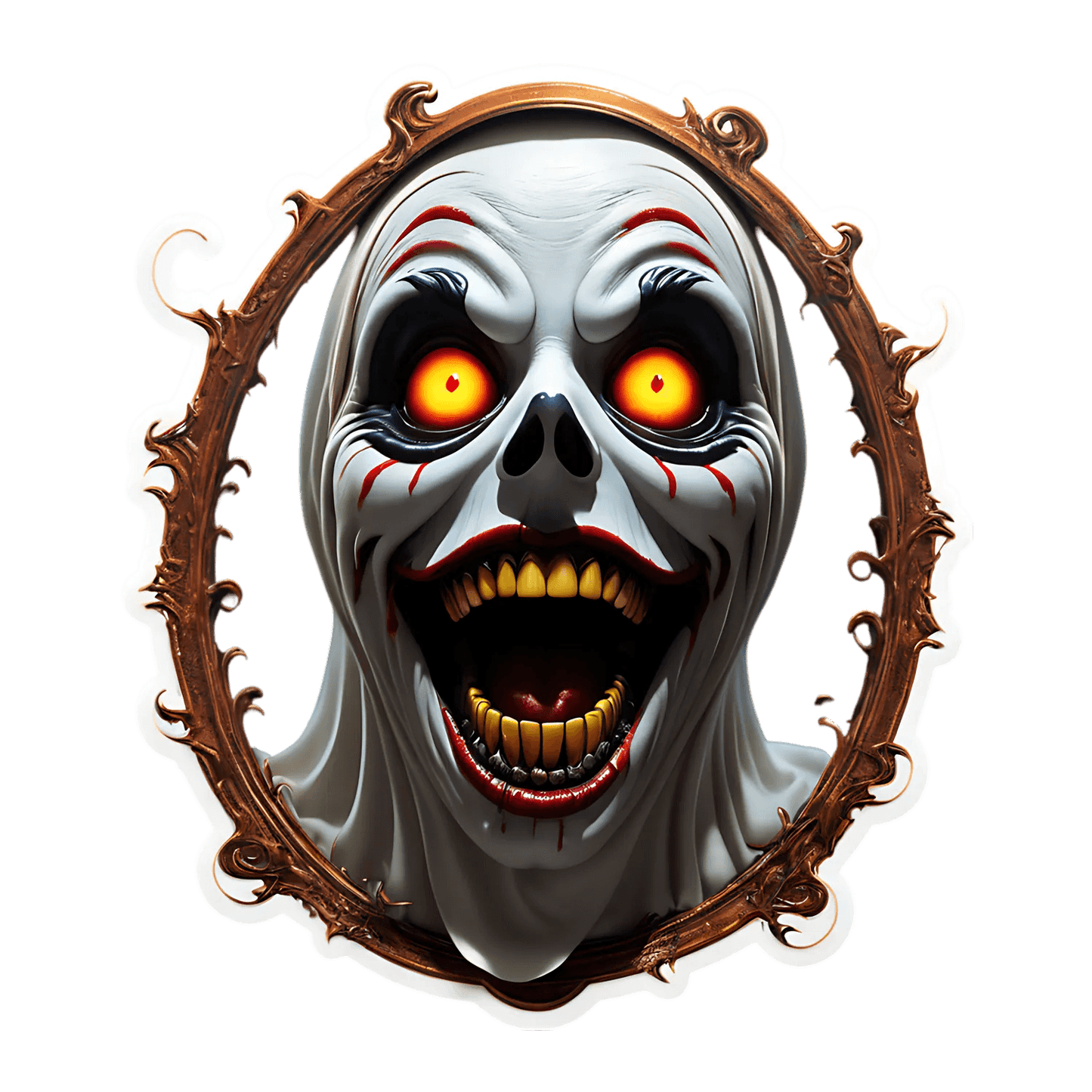 Horror Clown - Scary Sticker - Heat Press Transfer