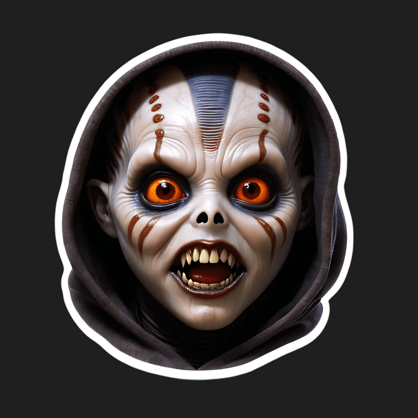 Horror Creature Sticker - Scary Monster Eyes - Heat Press Transfer
