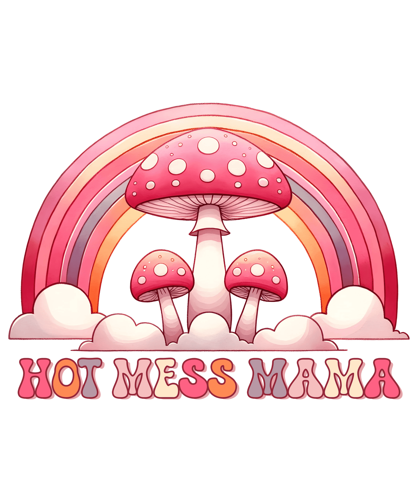 Hot Mess Mama Design - DTF Ready To Press - Heat Press Transfer