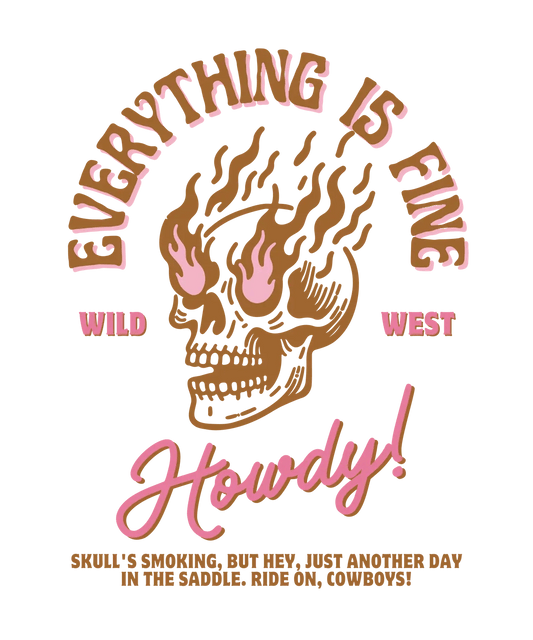Howdy Cowboy - DTF Ready to Press - Heat Press Transfer