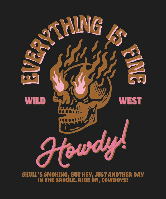 Howdy Cowboy - DTF Ready to Press - Heat Press Transfer