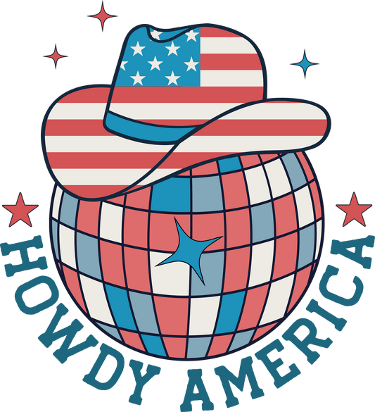 Howdy America Design - DTF Ready To Press - Heat Press Transfer