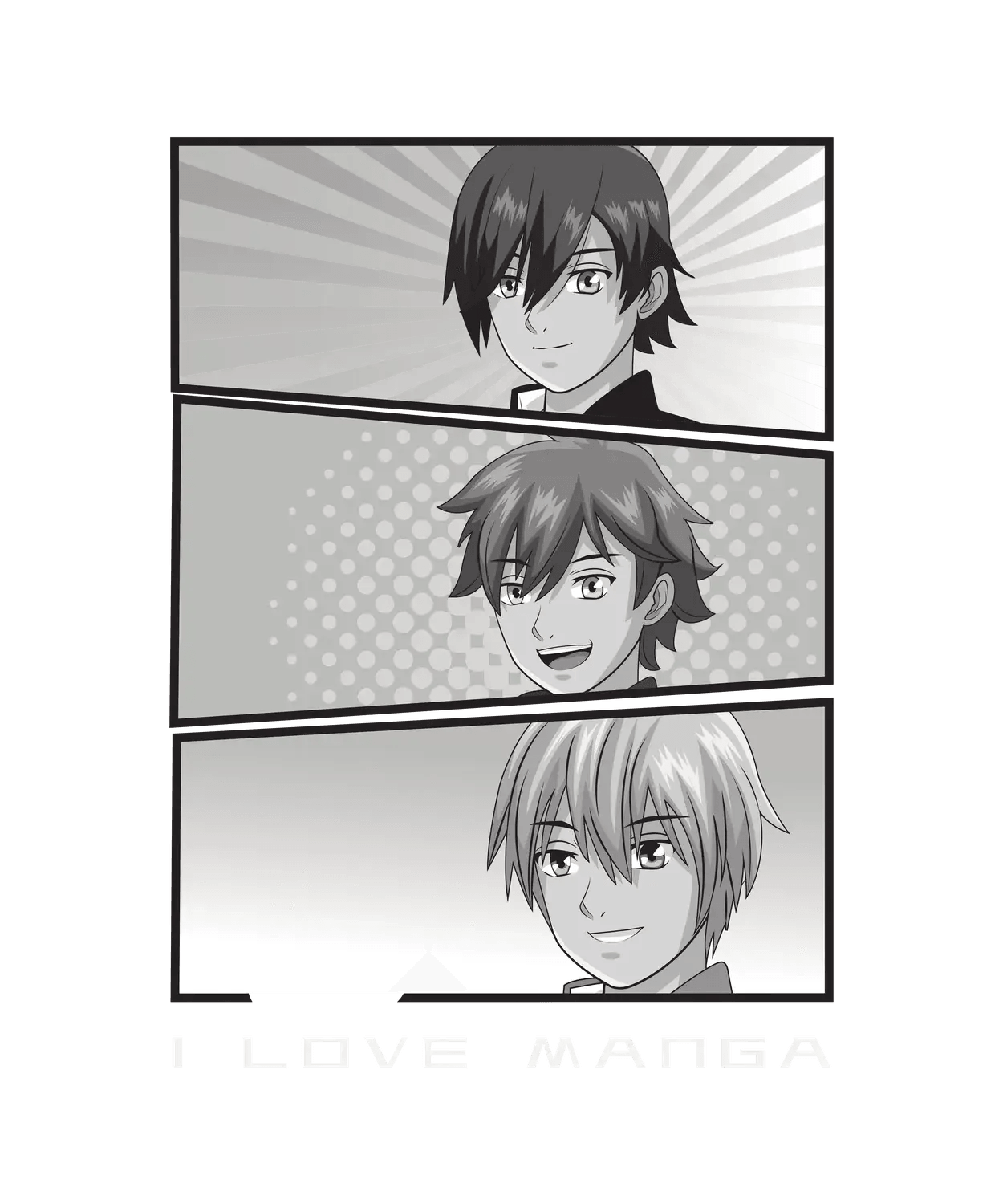 I Love Manga - DTF Ready to Press - Heat Press Transfer