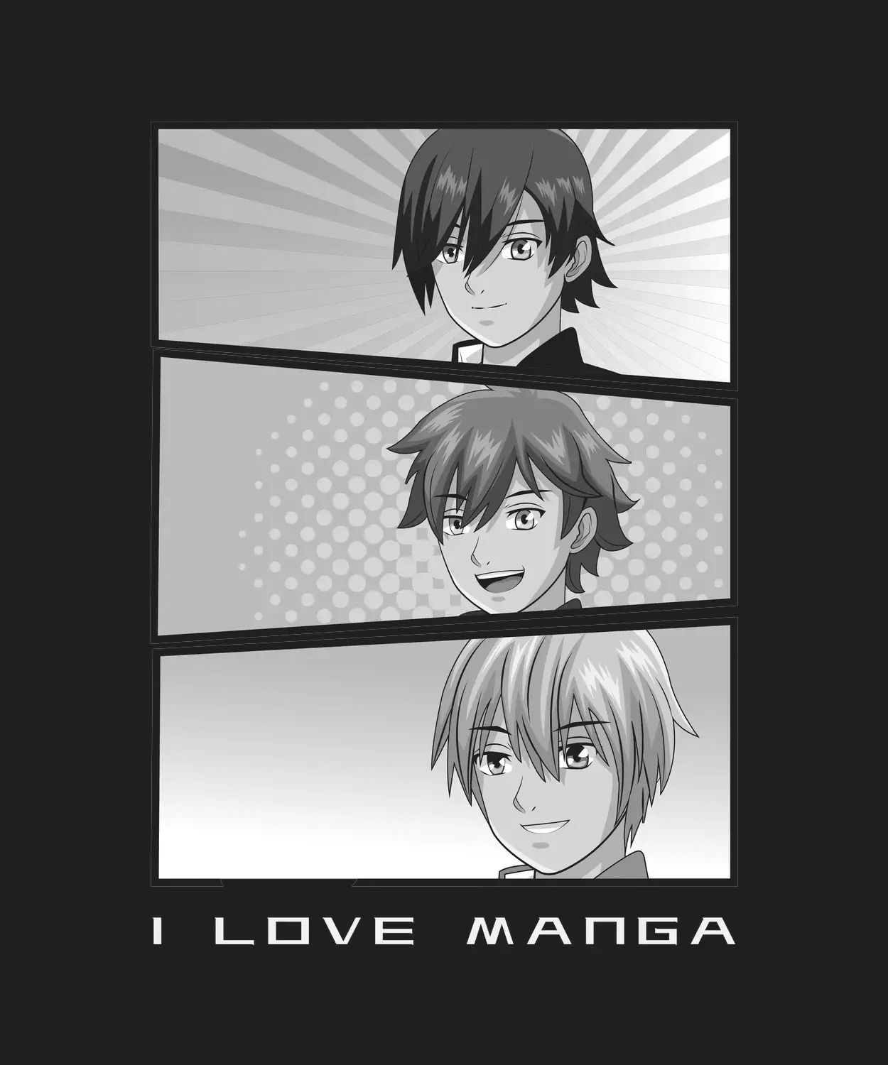I Love Manga - DTF Ready to Press - Heat Press Transfer