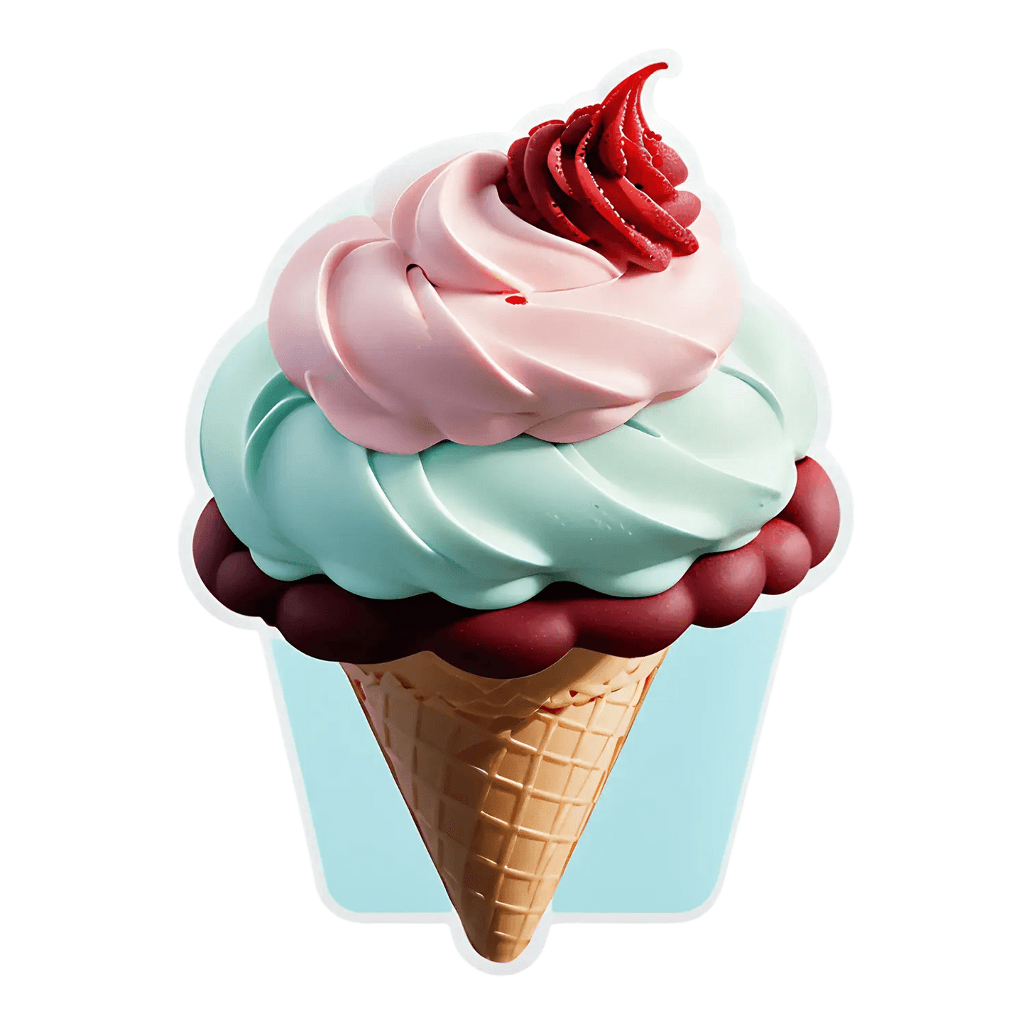 Ice Cream Cone - Sticker - Heat Press Transfer