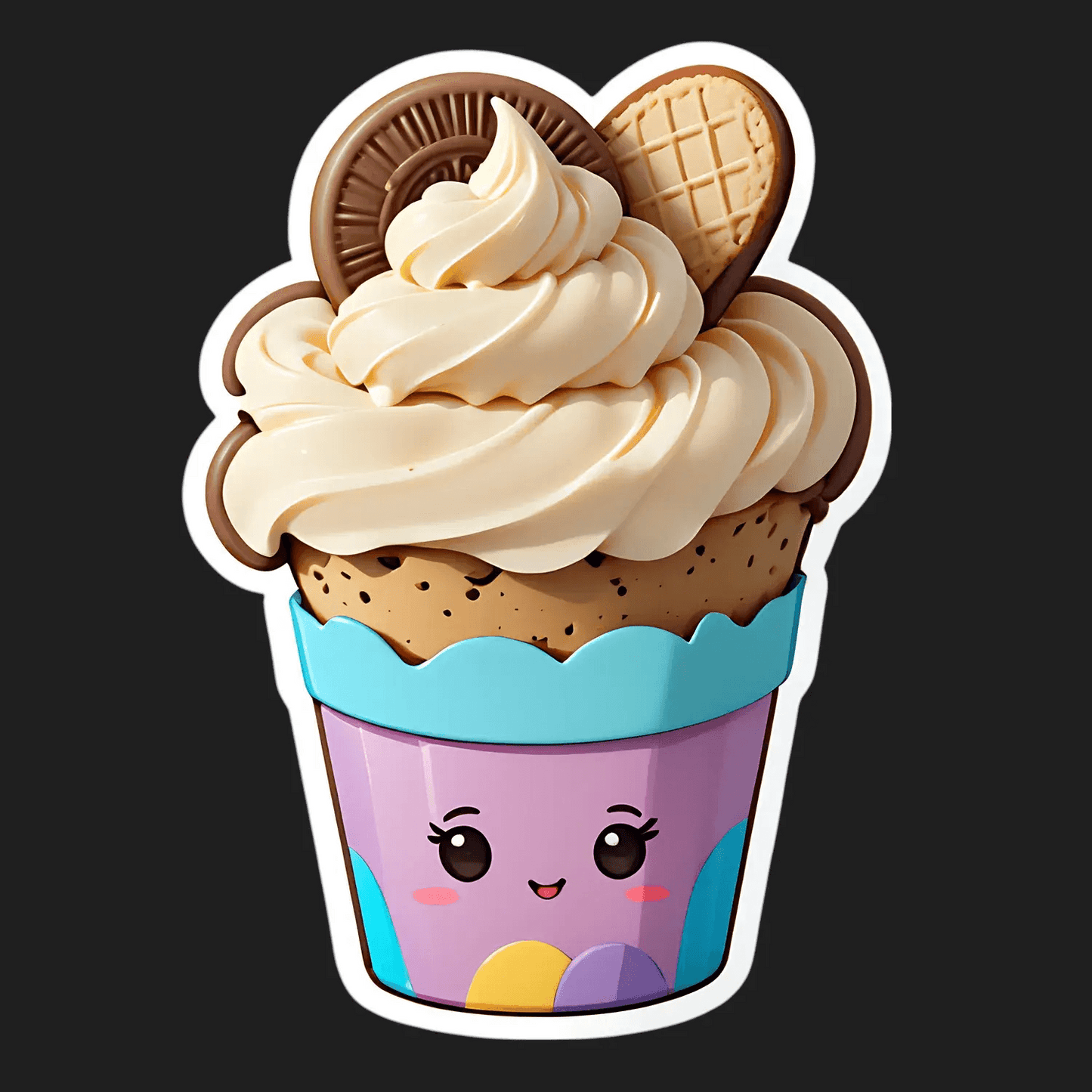 Ice Cream Cupcake - Sticker - Heat Press Transfer