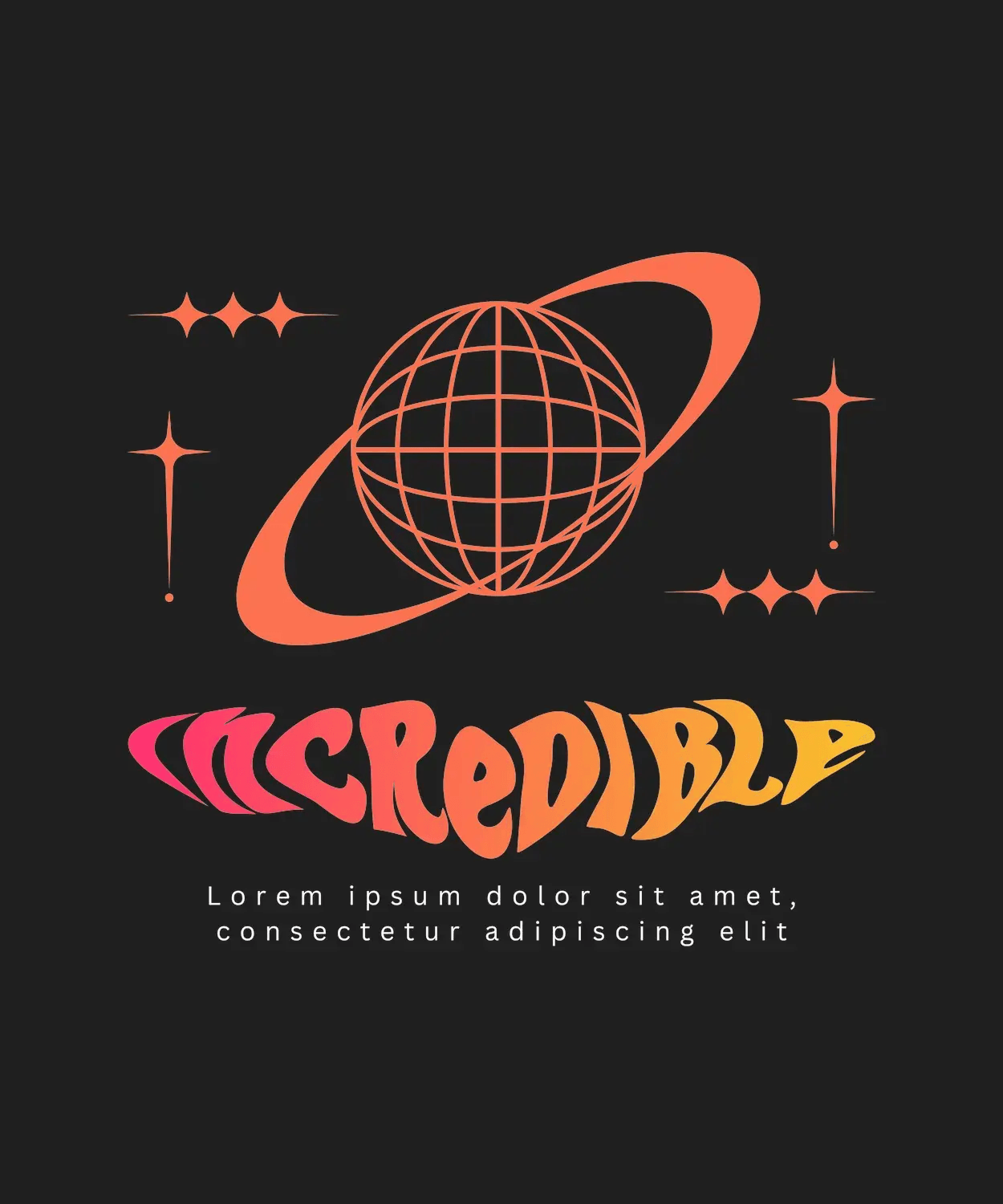 Incredible Space - DTF Ready to Press (black_bg)