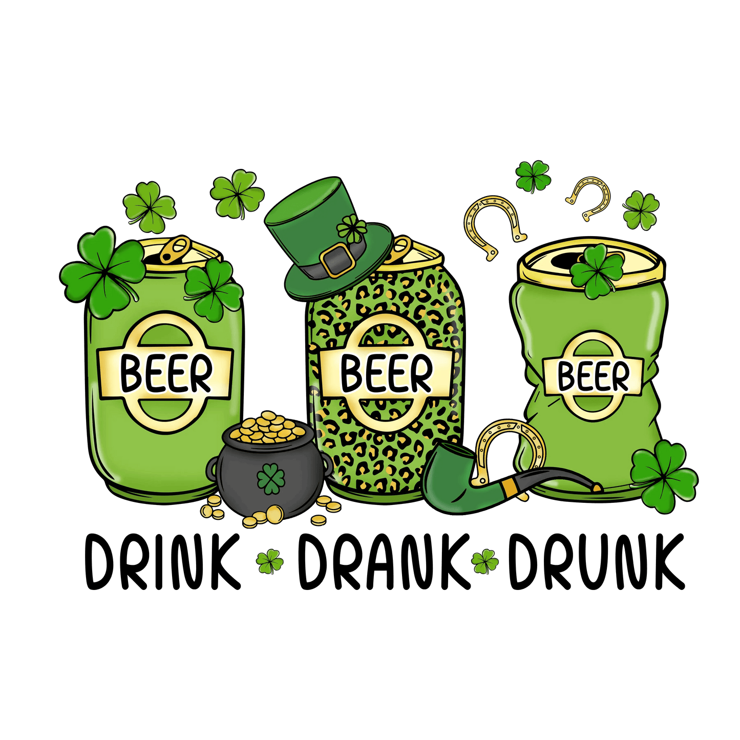 Irish Holiday Design - DTF Ready To Press - Heat Press Transfer