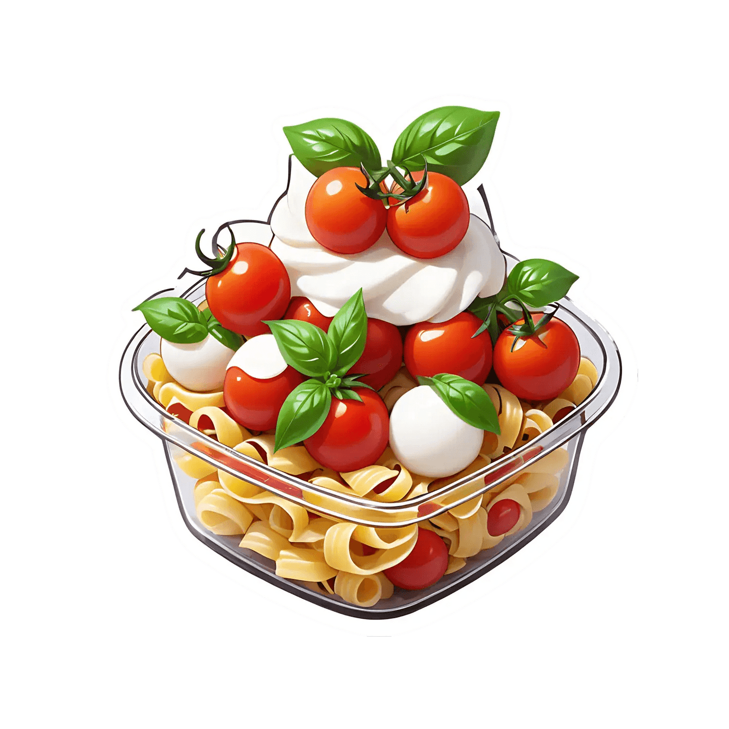 Italian Cuisine Sticker - Fresh Caprese Pasta - Heat Press Transfer