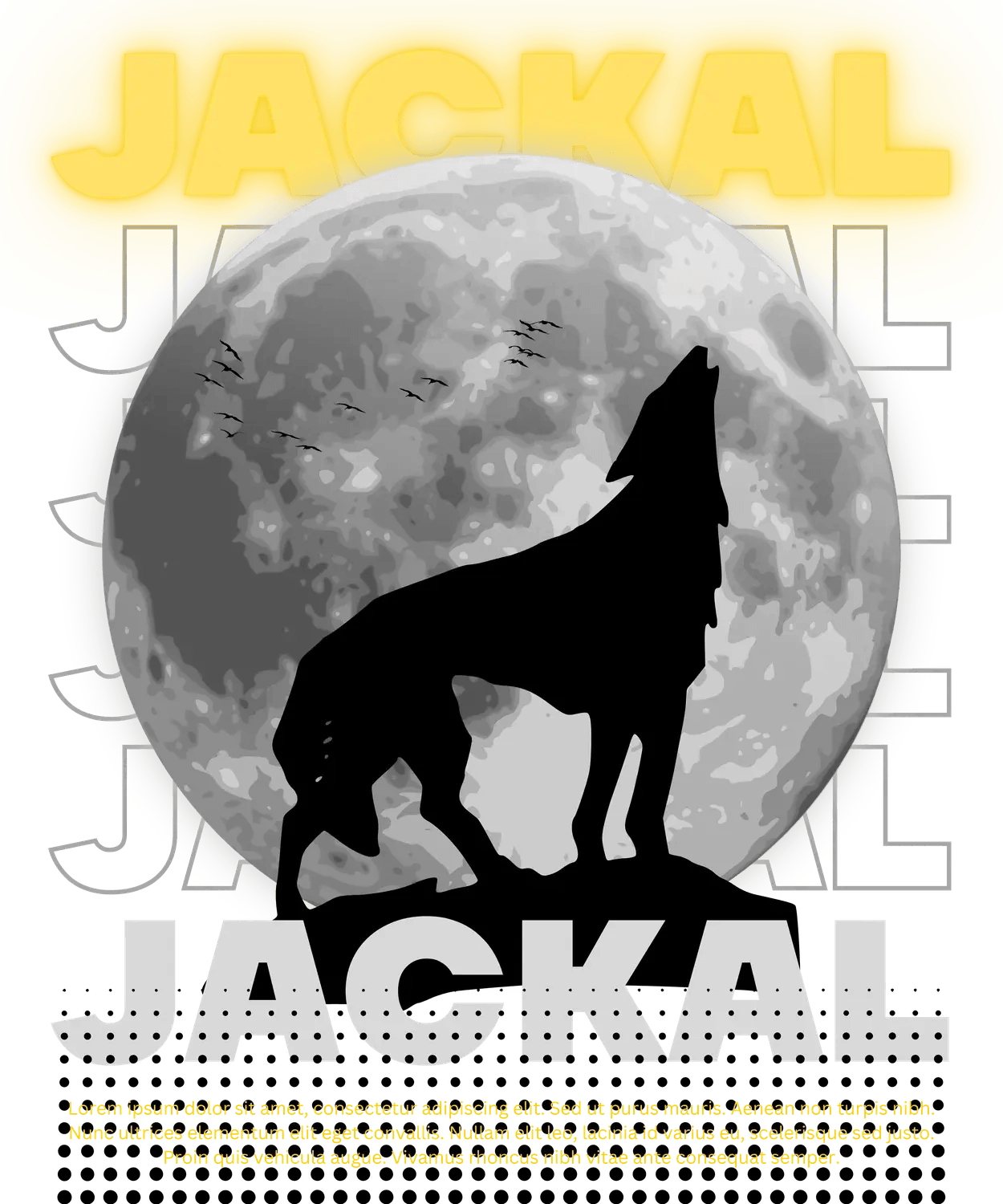 Jackal Moonlight - DTF Ready to Press (original)