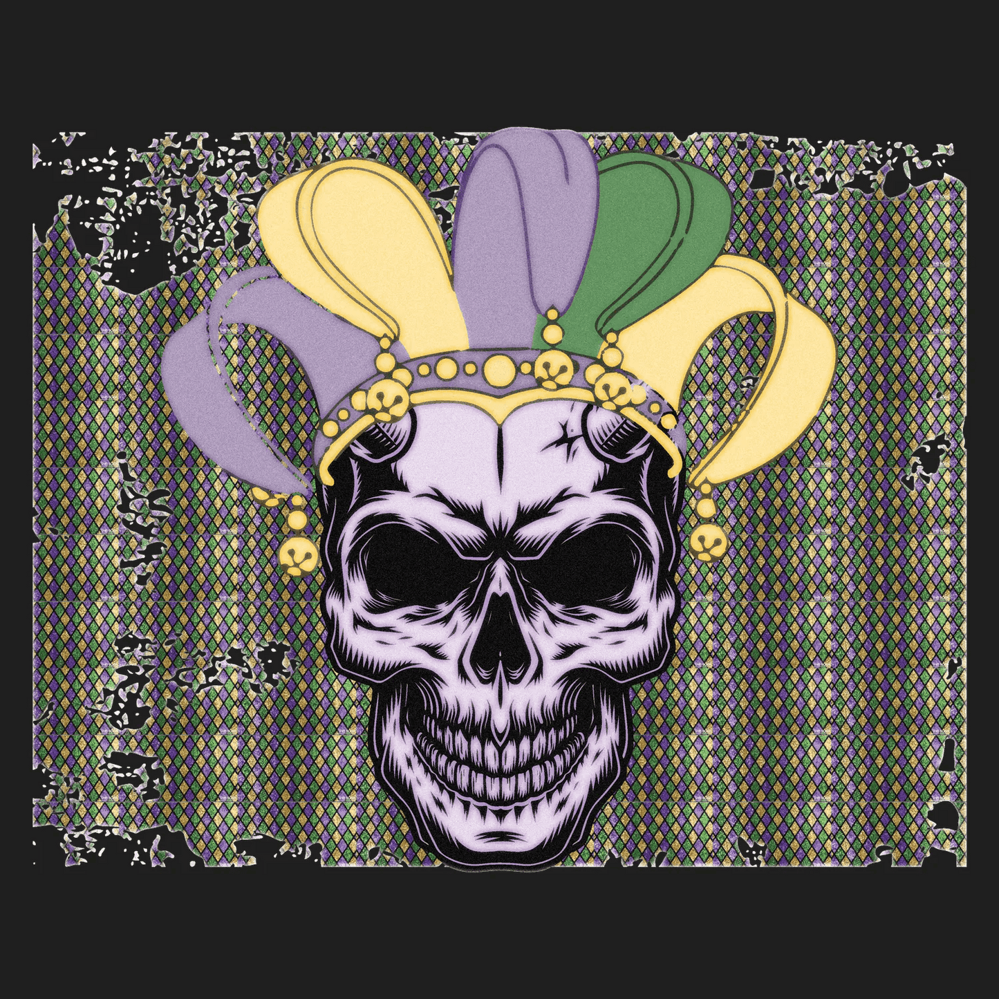 Jester Skull - DTF Ready to Press - Heat Press Transfer