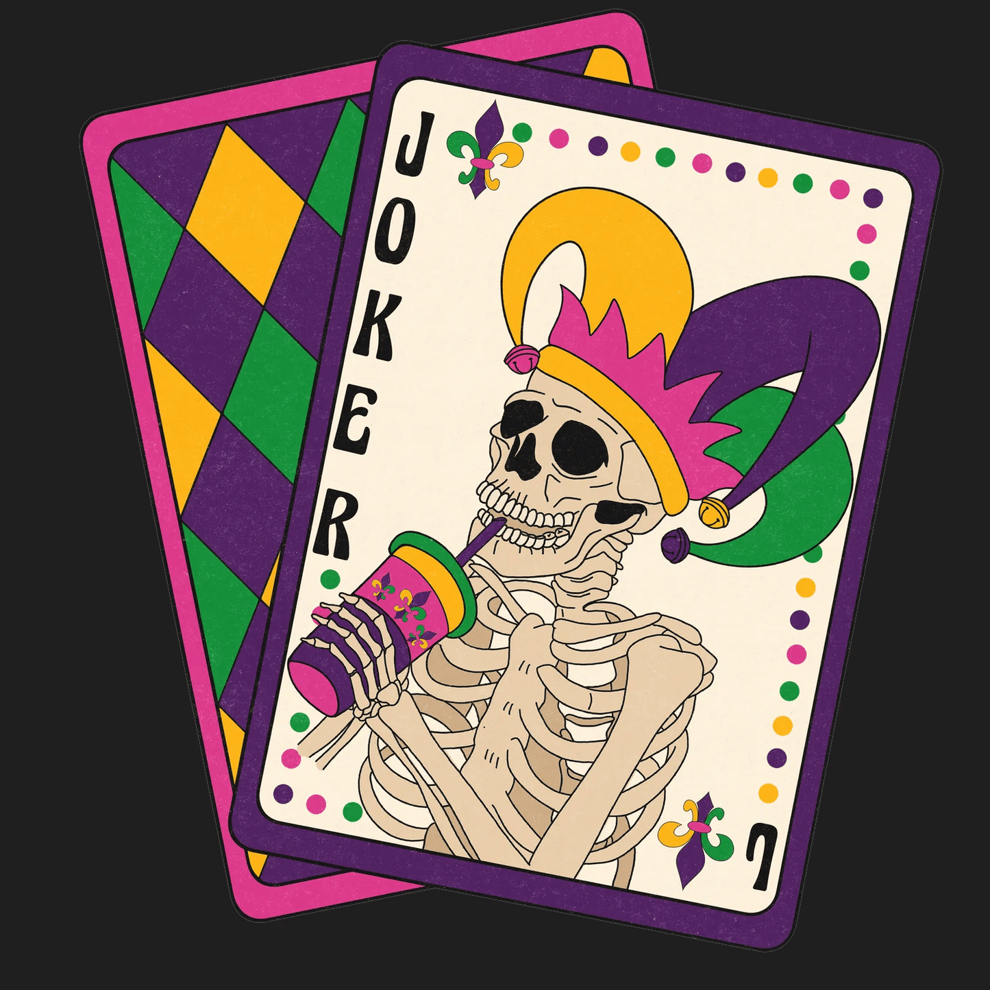 Joker Skeleton - DTF Ready to Press - Heat Press Transfer