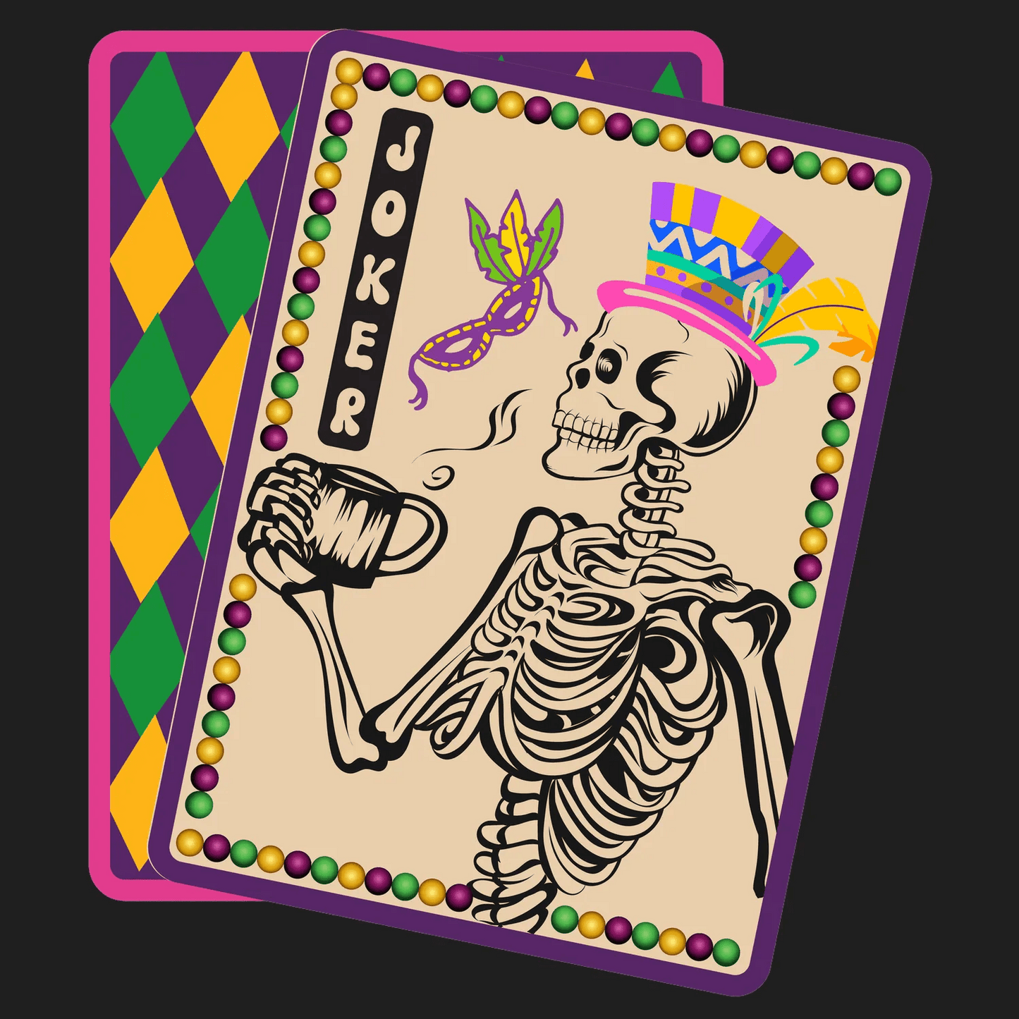 Joker Skeleton - DTF Ready to Press - Heat Press Transfer
