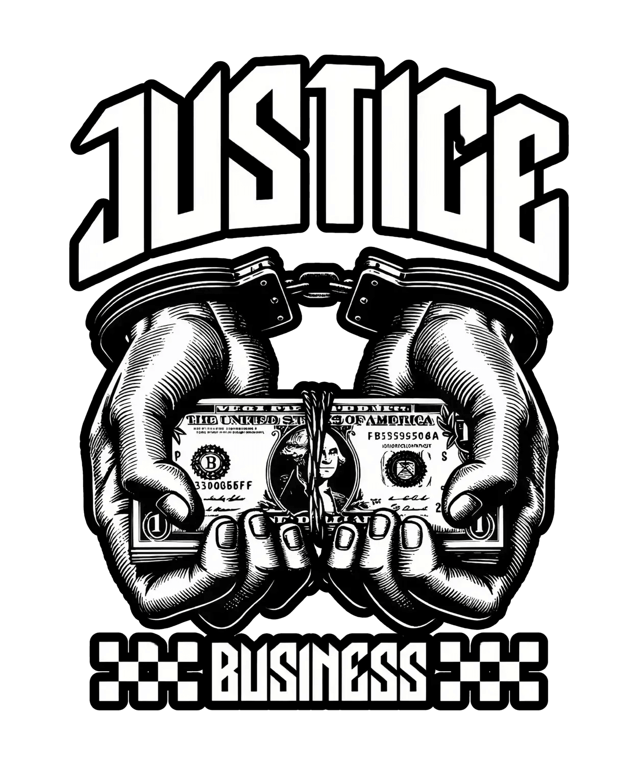 Justice Business - DTF Ready to Press - Heat Press Transfer