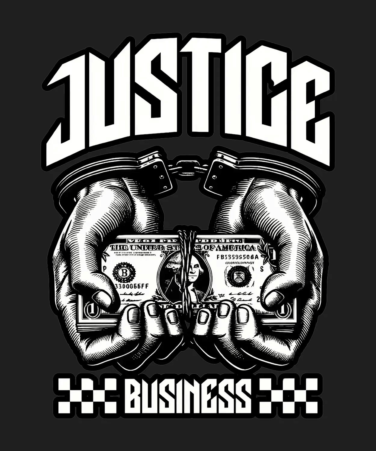 Justice Business - DTF Ready to Press - Heat Press Transfer