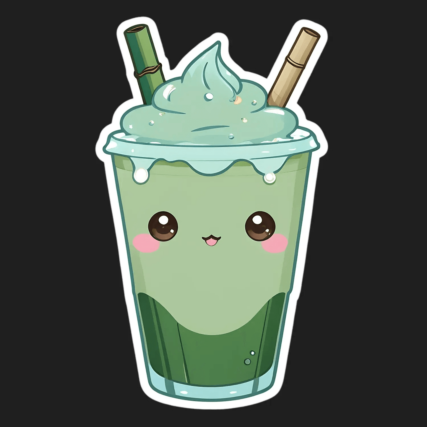 Kawaii Bubble Tea - Vibrant Sticker - Heat Press Transfer