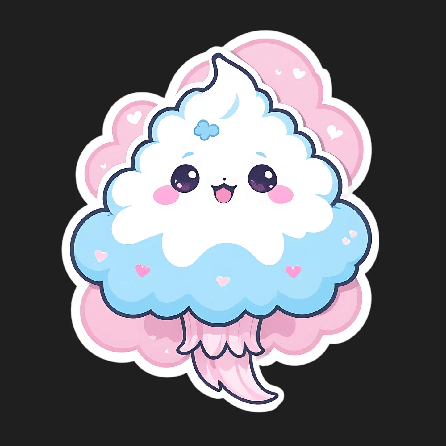 Kawaii Cloud Sticker - Cute and Lovely - Heat Press Transfer