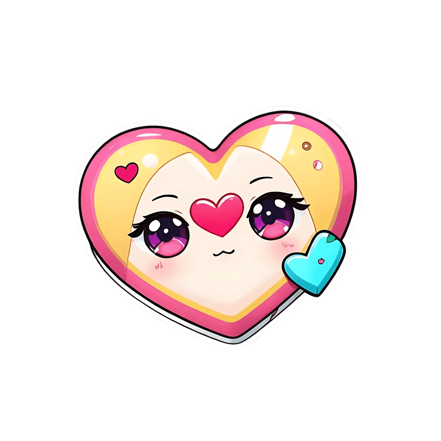 Kawaii Heart - Cute Sticker - Heat Press Transfer