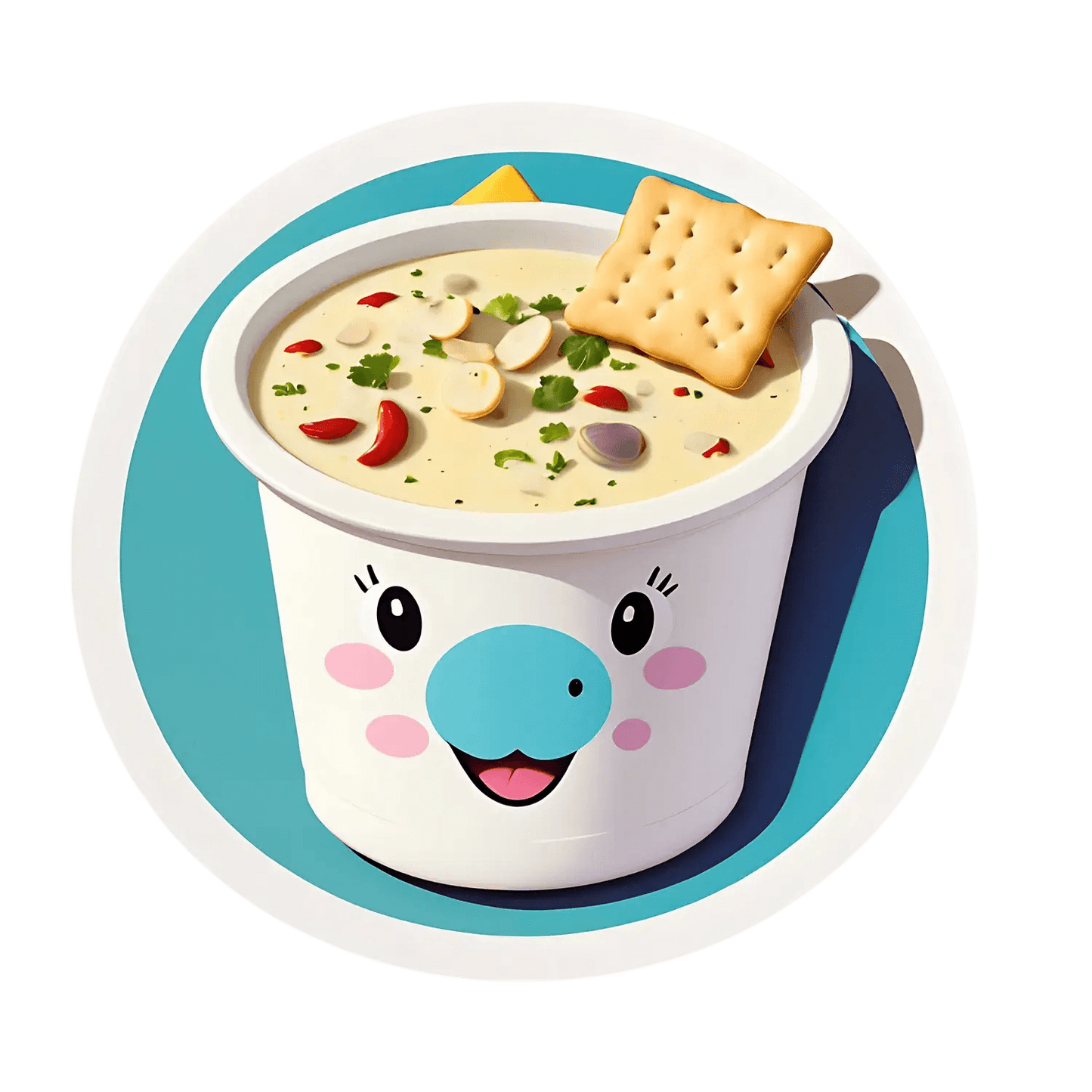 Kawaii Soup Bowl - Sticker - Heat Press Transfer