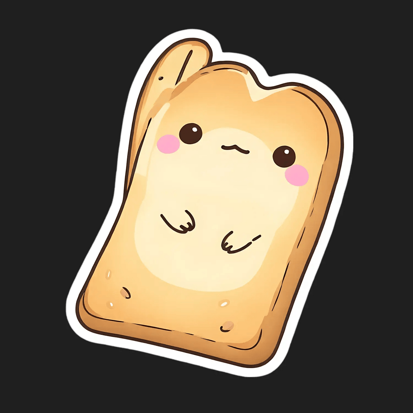 Kawaii Toast - Cute Sticker - Heat Press Transfer