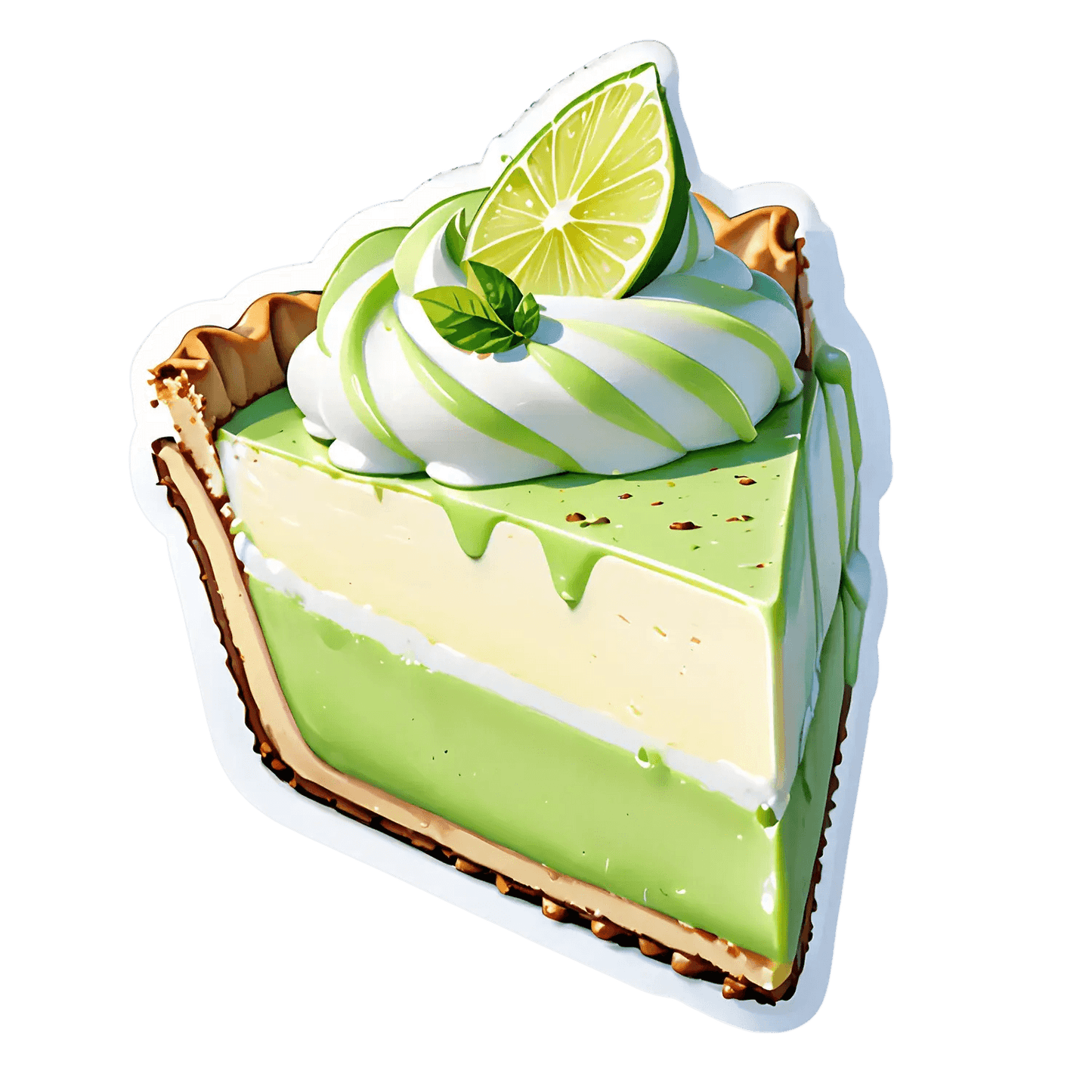 Key Lime Pie Slice - Sticker - Heat Press Transfer