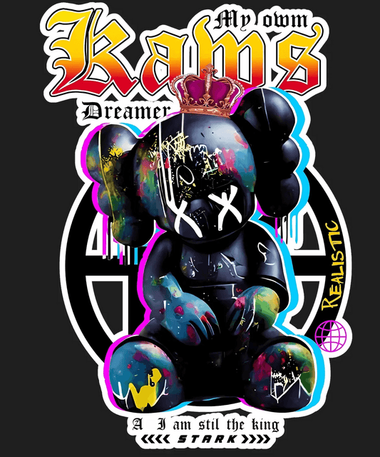 King Dreamer Bear - DTF Ready to Press - Heat Press Transfer