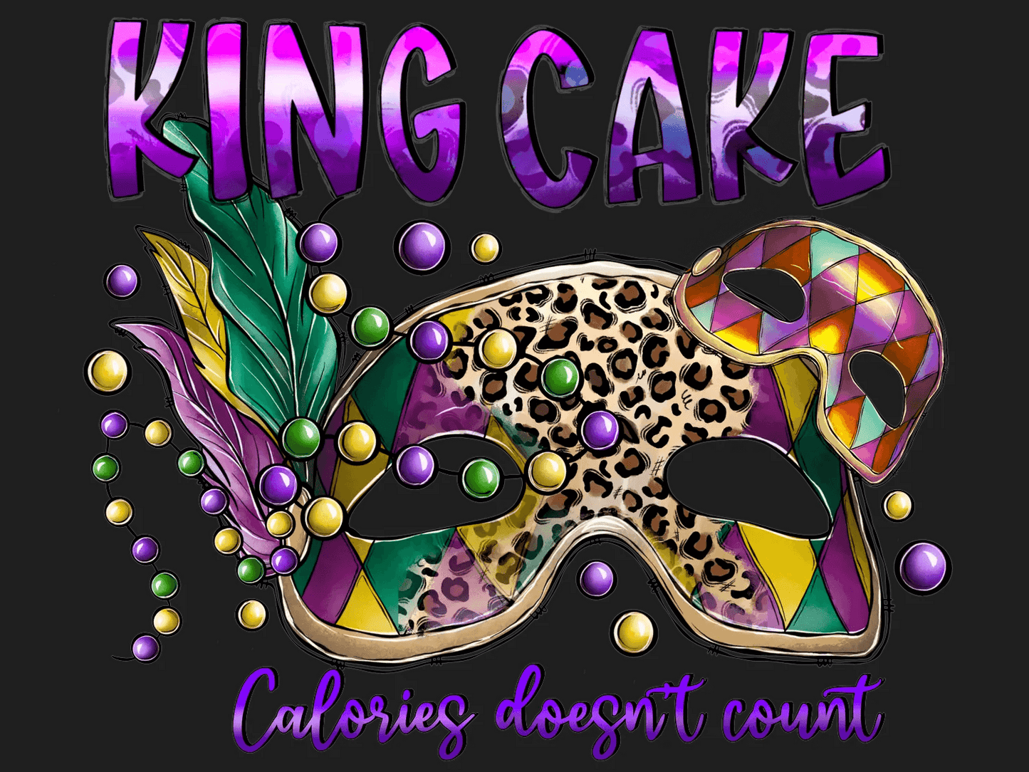 King Cake Fest - DTF Ready to Press - Heat Press Transfer
