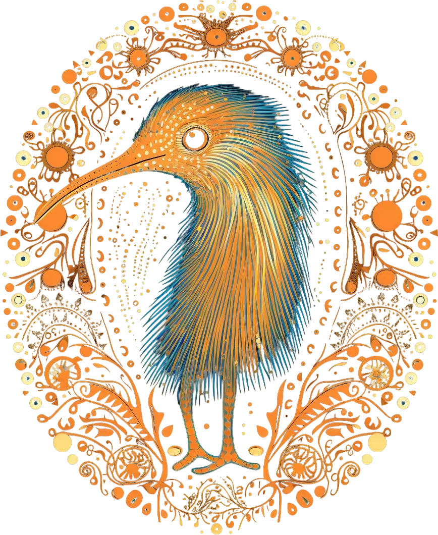 Kiwi Bird Artwork - DTF Ready to Press - Heat Press Transfer