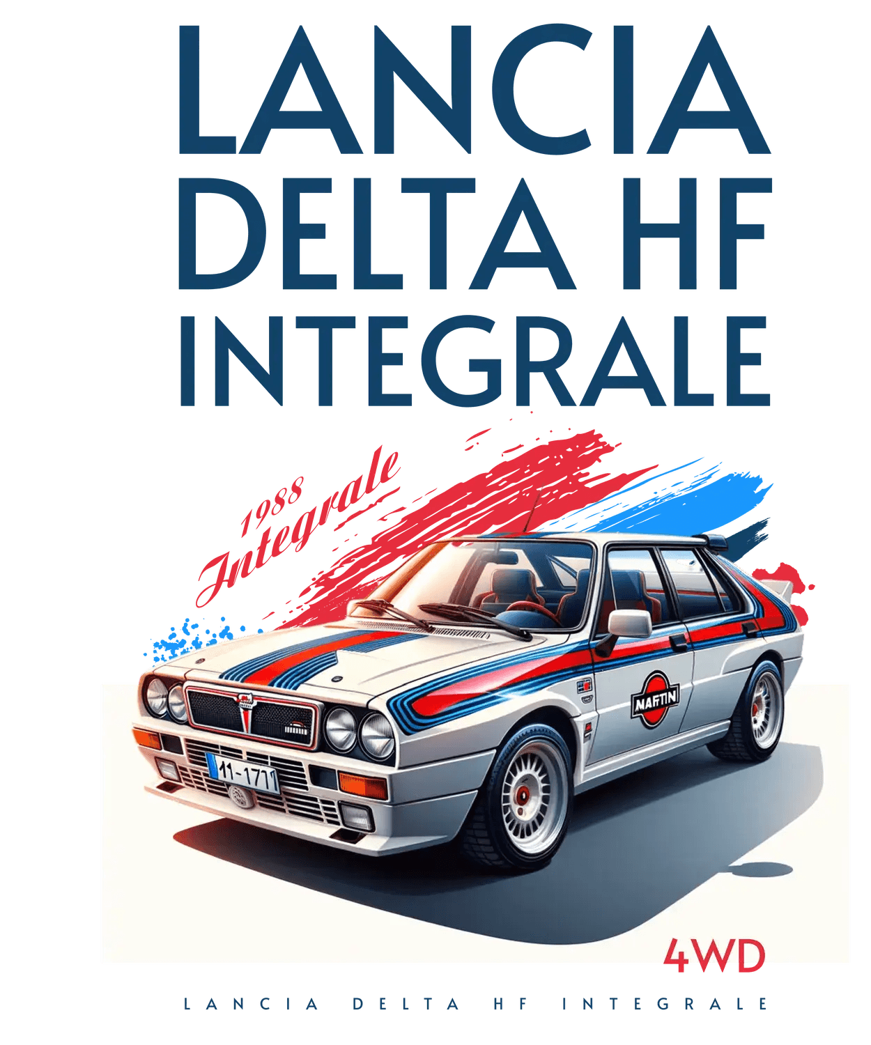 Lancia Delta HF Integrale 1988 - DTF Ready to Press (original)