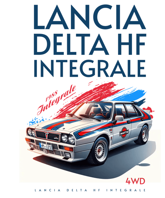Lancia Delta HF Integrale 1988 - DTF Ready to Press - Heat Press Transfer