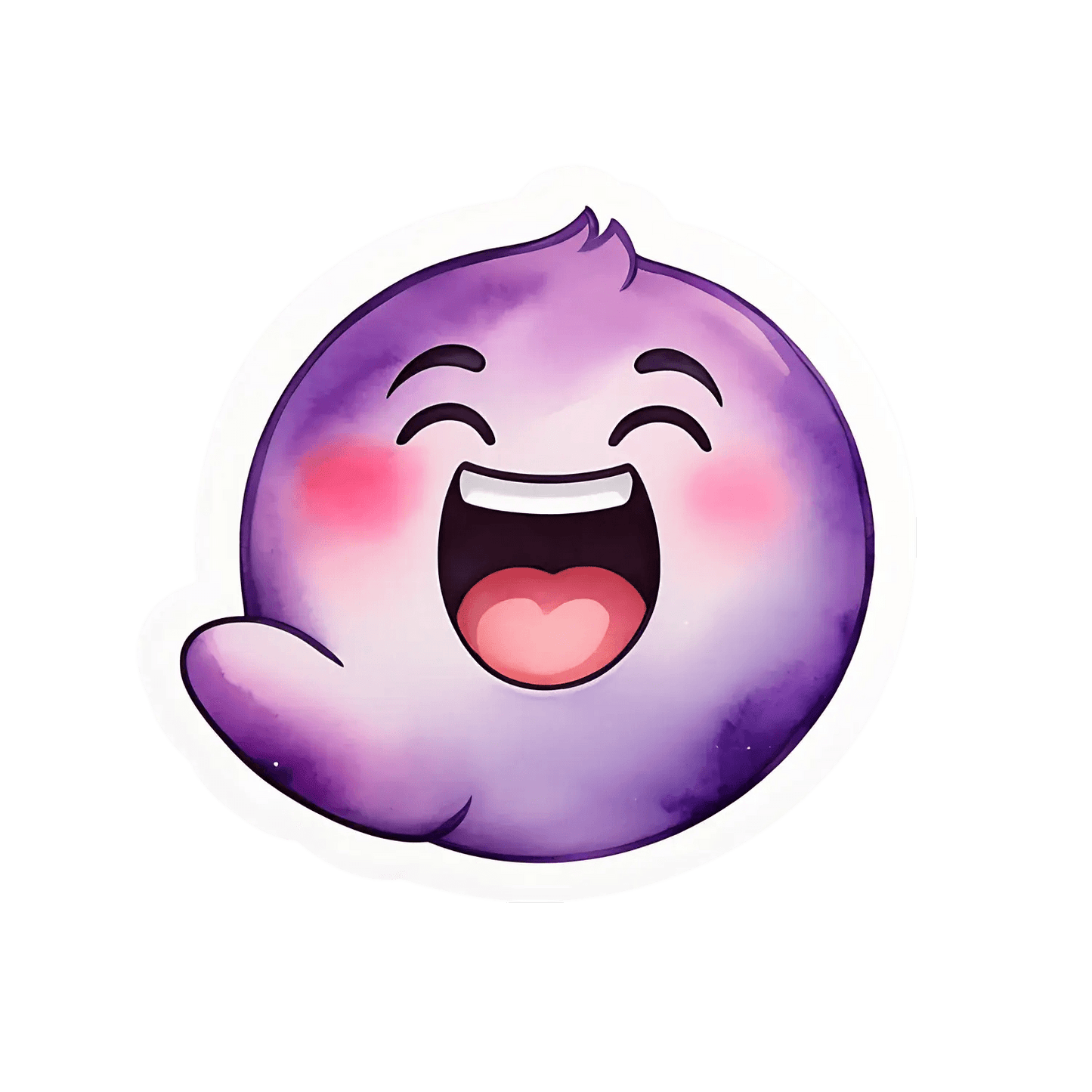 Laughing Emoji Sticker - Durable UV DTF - Heat Press Transfer