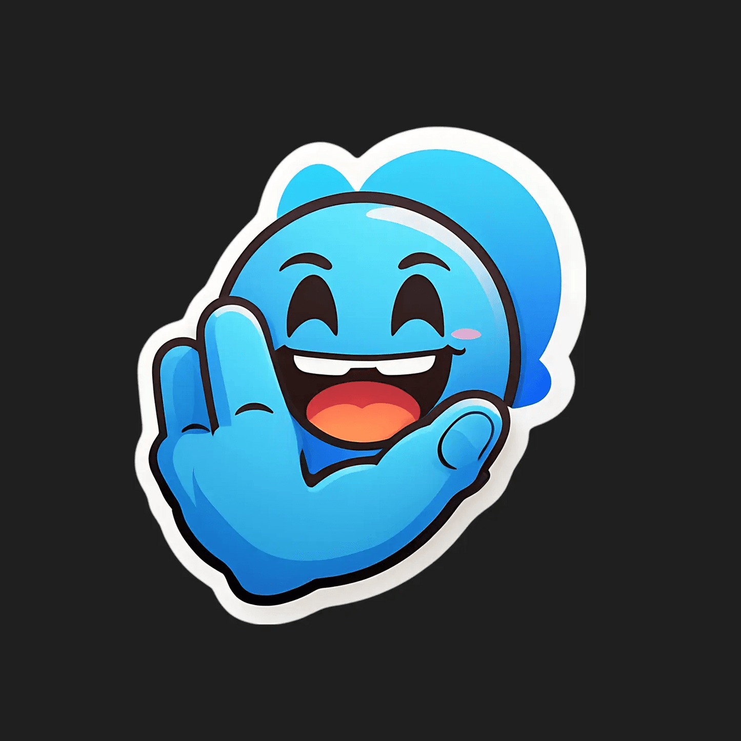 Laughing Emoji Sticker - UV DTF - Heat Press Transfer