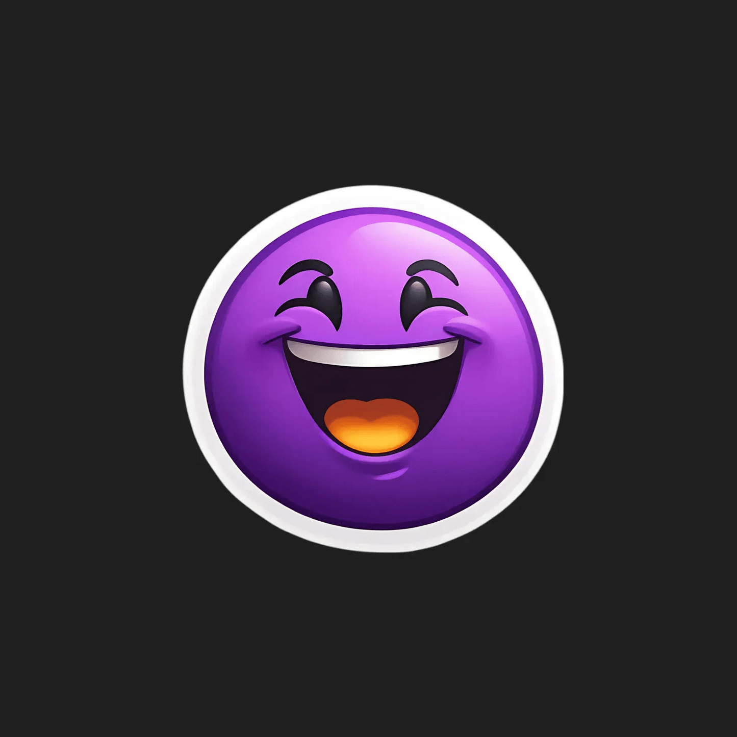 Laughing Emoji Sticker - UV DTF - Heat Press Transfer