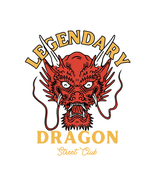 Legendary Dragon Club - DTF Ready to Press - Heat Press Transfer