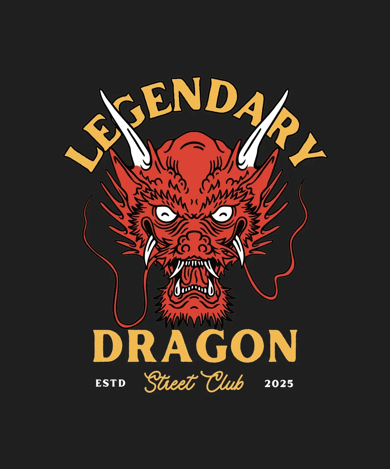 Legendary Dragon Club - DTF Ready to Press - Heat Press Transfer