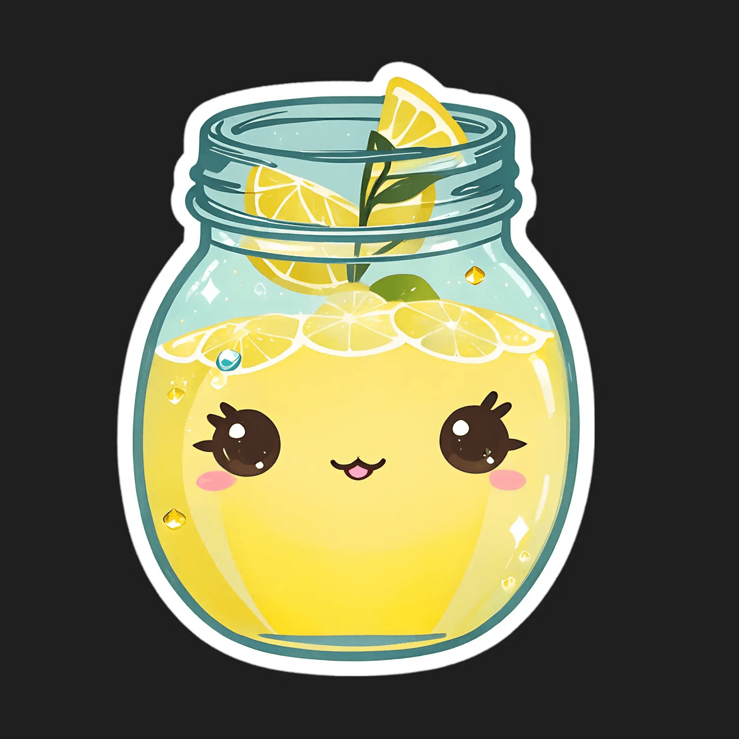 Lemon Drink Jar - UV Sticker - Heat Press Transfer
