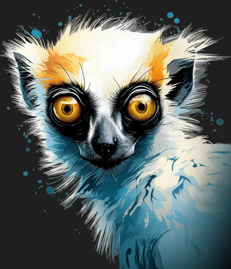 Lemur Gaze - DTF Ready to Press - Heat Press Transfer