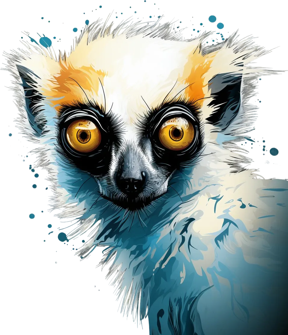 Lemur Gaze - DTF Ready to Press - Heat Press Transfer