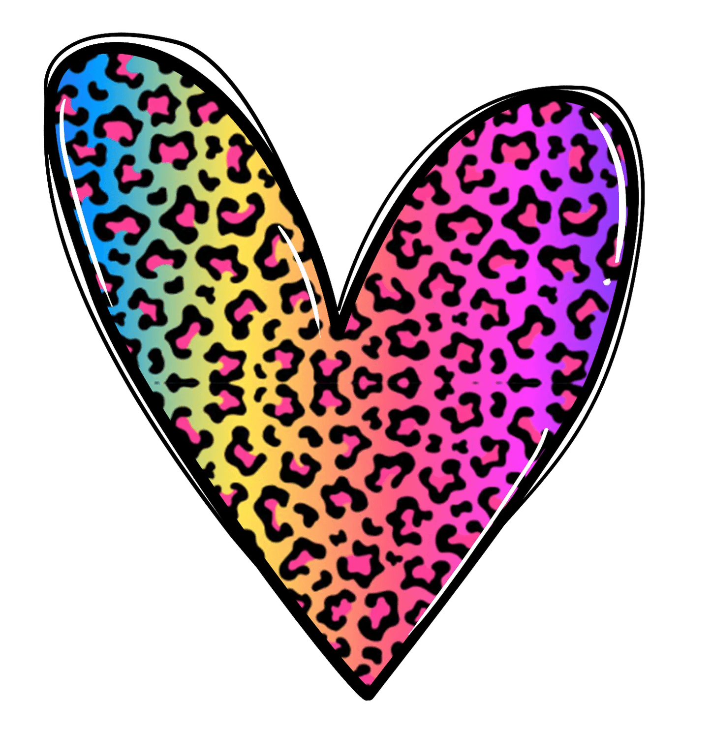 Leopard Heart - DTF Ready to Press - Heat Press Transfer
