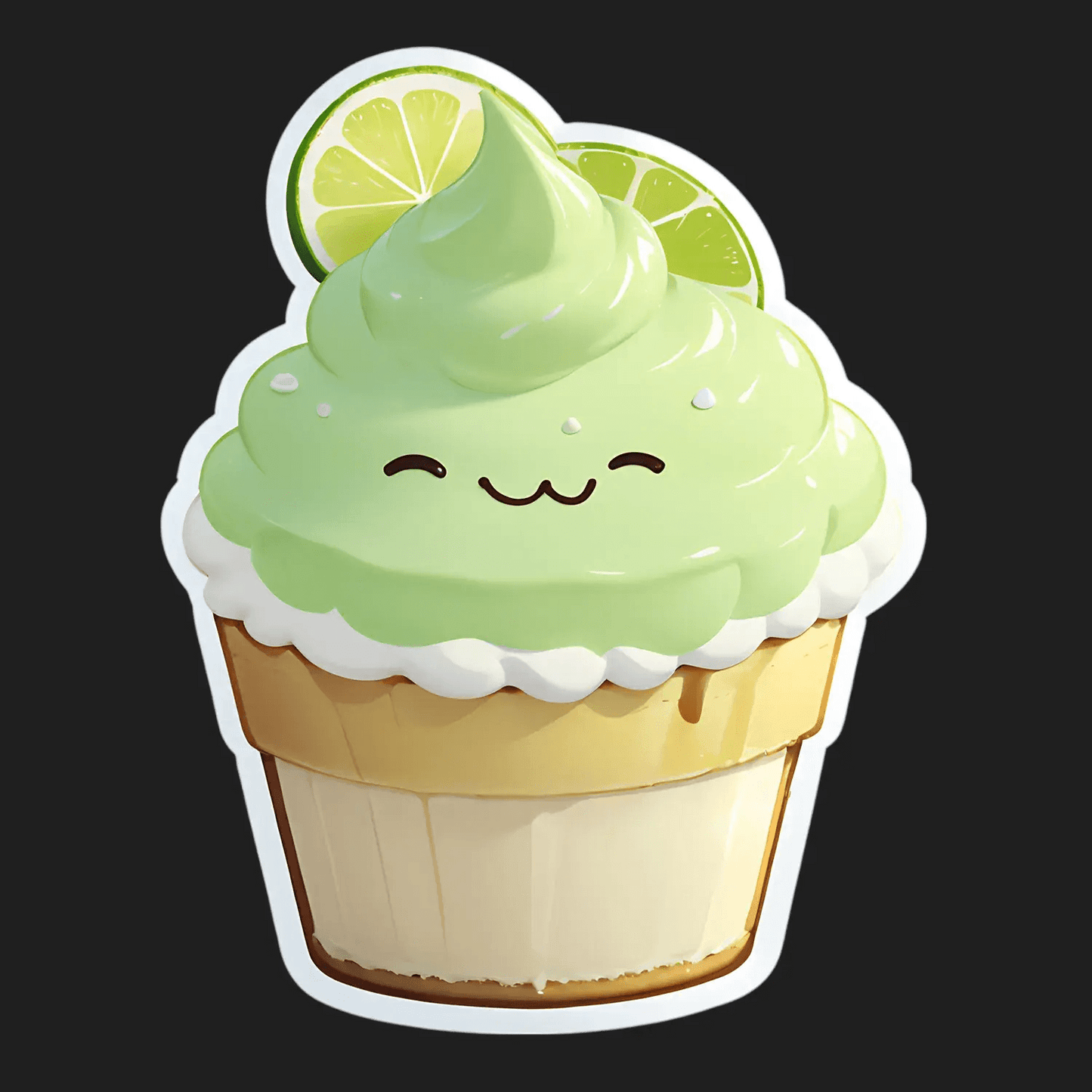 Lime Cupcake Sticker - Cute UV DTF - Heat Press Transfer
